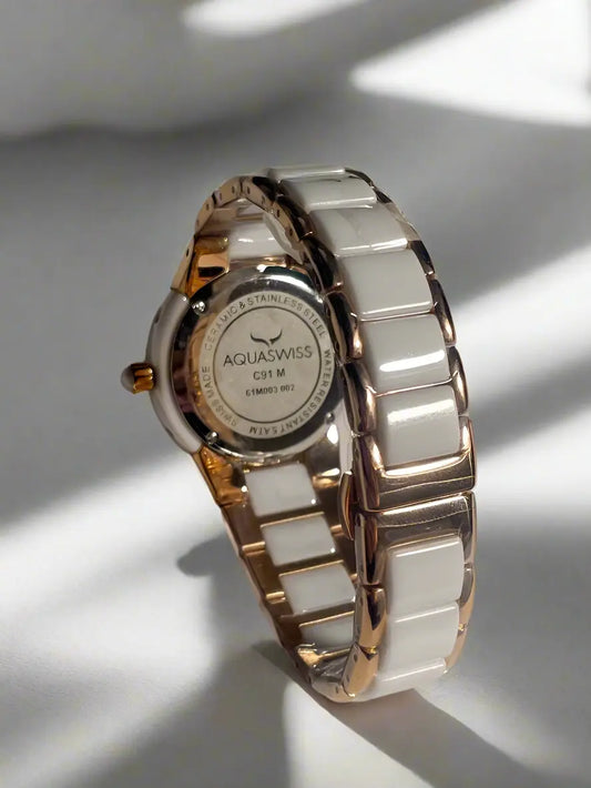 Aquaswiss 18k Rose Gold And Stainless Steel Watch