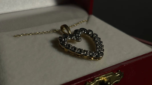 Adorn Yourself with the Grace of our 10k Gold Open Heart Pendant!