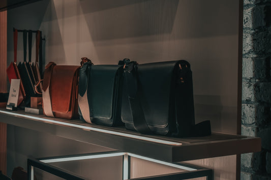 black and brown luggage bags