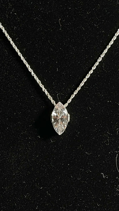 Elevate Your Style with Our Exquisite Marquise Pendant Necklace and Matching earrings