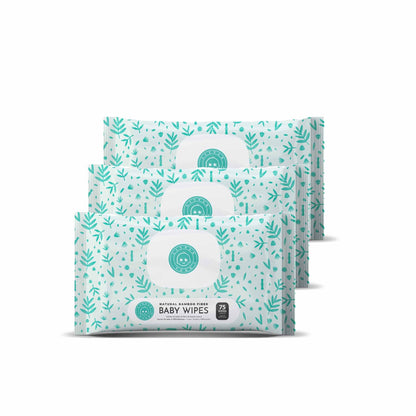 Baby Wipes- 3 Packs of 75 Wipes Yellow Nyx