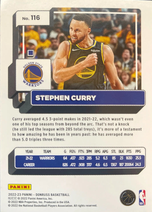 Stehpen Curry 2022-23 Panini Donruss - [Base] #116