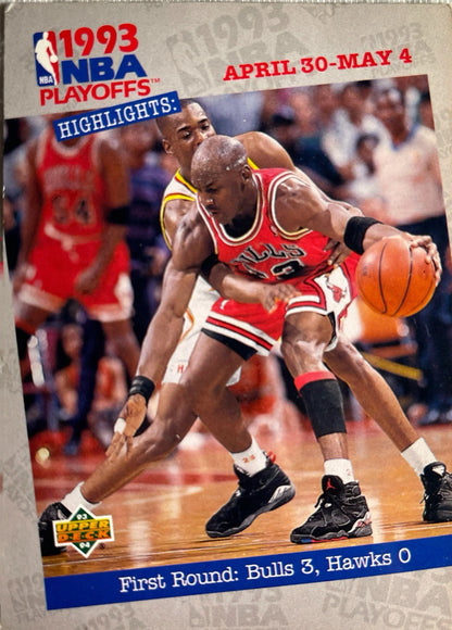 Michael Jordan 1993-94 Upper Deck - [Base] #180 - NBA Playoffs Highlights