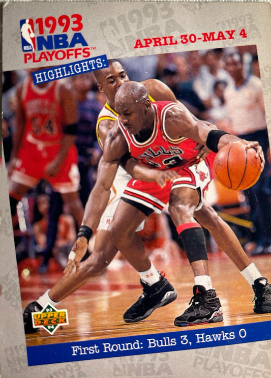 Мајкл Џордан 1993-94 Уппер Децк - [База] #180 - Најзанимљивији детаљи плеј-офа НБА