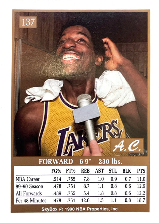 A.C. Green 1990-91 Skybox - [Base] #137