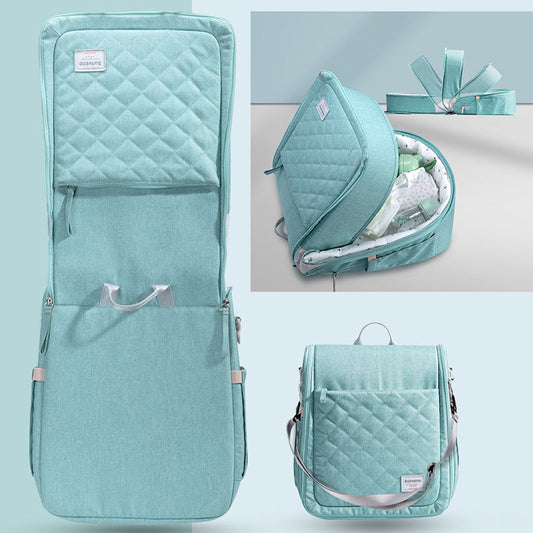 Portable Baby Diaper Bag Backpack with Changing Pad Maroon Chronos