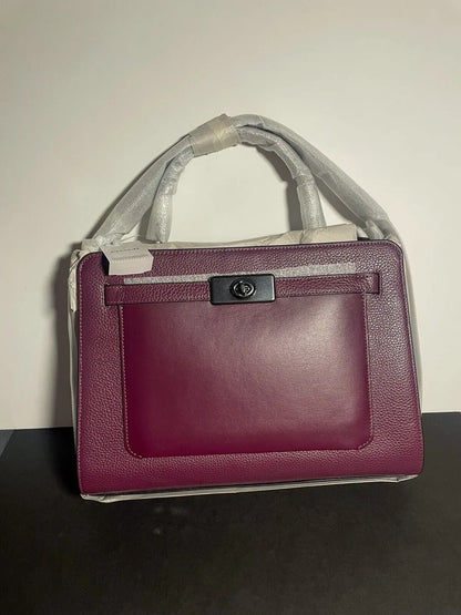Stunning Purple Coach Lane Carryall - Spacious & Stylish Satchel Bag